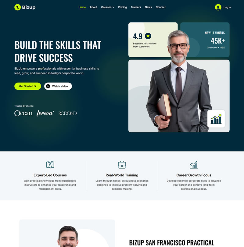 Wix Template for Education and Training